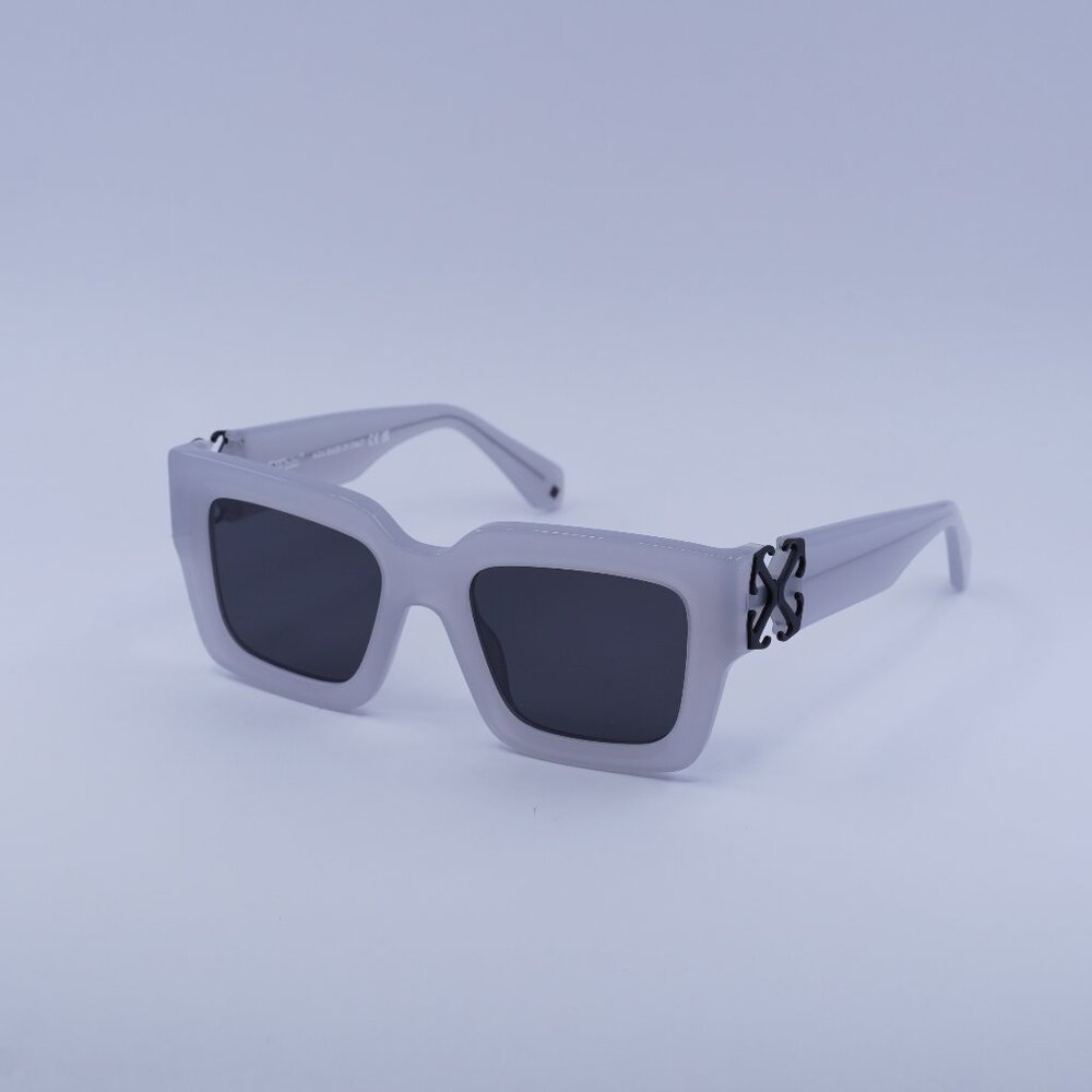 Off-White OERI14D MYSTIC 0907 Sunglasses Grey Square Frame, Dark Grey Lenses